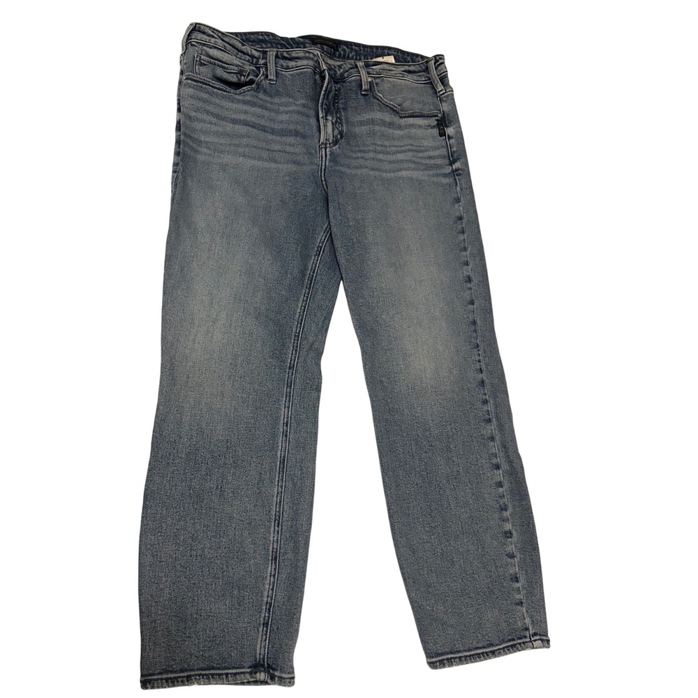 Silver Jeans Co Most Wanted Ankle Straight Blue Denim W63424SOC301 Size 16W L27